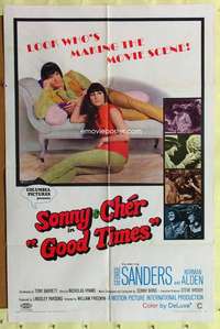 p380 GOOD TIMES one-sheet movie poster '67 William Friedkin, Sonny & Cher