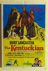 p470 KENTUCKIAN one-sheet movie poster '55 Burt Lancaster, Dianne Foster