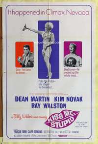 p477 KISS ME STUPID one-sheet movie poster '65 Billy Wilder, Kim Novak