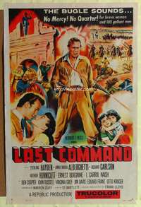 p487 LAST COMMAND one-sheet movie poster '55 Sterling Hayden at Alamo!