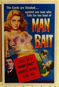 p510 MAN BAIT one-sheet movie poster '52 best bad girl image, Diana Dors