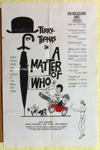 p521 MATTER OF WHO one-sheet movie poster '61 English comedy!