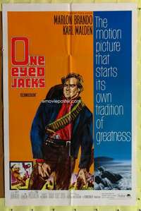 p611 ONE EYED JACKS one-sheet movie poster R66 Brando directed & starred!