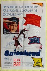 p617 ONIONHEAD one-sheet movie poster '58 Andy Griffith, Felicia Farr