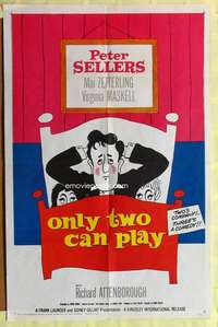 p618 ONLY TWO CAN PLAY one-sheet movie poster '62 Peter Sellers, Zetterling
