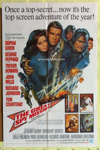 p621 OPERATION CROSSBOW one-sheet movie poster '65 The Great Spy Mission!