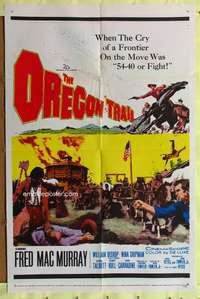 p626 OREGON TRAIL one-sheet movie poster '59 Fred MacMurray, Bishop
