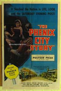 p644 PHENIX CITY STORY one-sheet movie poster '55 classic film noir!