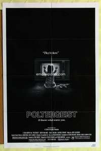 p650 POLTERGEIST style B one-sheet movie poster '82 Hooper, They're here!