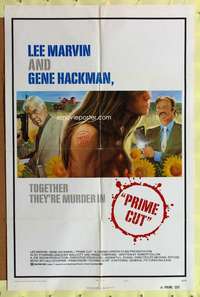 p655 PRIME CUT style A one-sheet movie poster '72 Lee Marvin, Gene Hackman