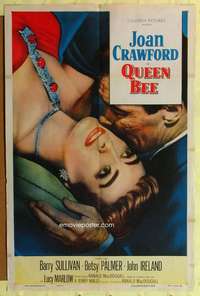 p658 QUEEN BEE style B one-sheet movie poster '55 Joan Crawford, Sullivan