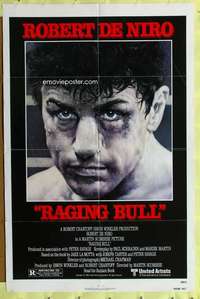 p659 RAGING BULL one-sheet movie poster '80 Robert De Niro, Martin Scorsese