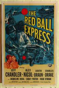p663 RED BALL EXPRESS one-sheet movie poster '52 Budd Boetticher, Chandler
