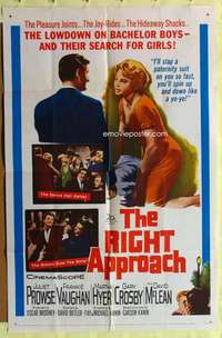p674 RIGHT APPROACH one-sheet movie poster '61 sexy Juliet Prowse, Vaughan