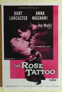 p683 ROSE TATTOO one-sheet movie poster '55 Burt Lancaster, Anna Magnani
