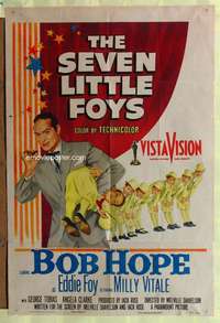 p702 SEVEN LITTLE FOYS one-sheet movie poster '55 Bob Hope with 7 kids!