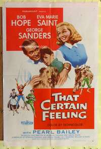 p769 THAT CERTAIN FEELING one-sheet movie poster '56 Bob Hope, Saint
