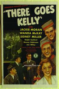p773 THERE GOES KELLY one-sheet movie poster '45 Jackie Moran, Wanda McKay