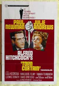 p793 TORN CURTAIN one-sheet movie poster '66 Paul Newman, Hitchcock