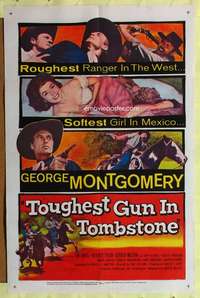 p794 TOUGHEST GUN IN TOMBSTONE one-sheet movie poster '58 Montgomery