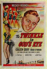 p807 TWINKLE IN GOD'S EYE one-sheet movie poster '55 Mickey Rooney, sexy!