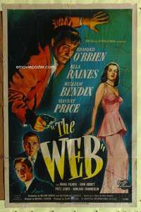 p842 WEB one-sheet movie poster '47 Edmond O'Brien, Ella Raines, noir!