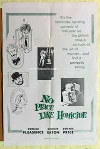 p844 WHAT A CARVE UP military one-sheet movie poster '62 No Place Like Homicide!