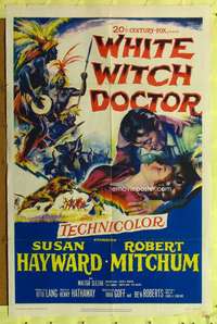 p852 WHITE WITCH DOCTOR one-sheet movie poster '53 Susan Hayward, Mitchum