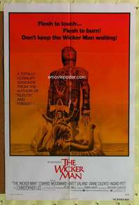 p854 WICKER MAN one-sheet movie poster '74 Christopher Lee, Britt Ekland