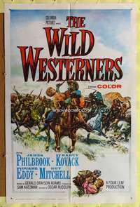 p856 WILD WESTERNERS one-sheet movie poster '62 James Philbrook, Kovack