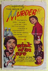 p861 WINK OF AN EYE one-sheet movie poster '58 Kidd, Dowling