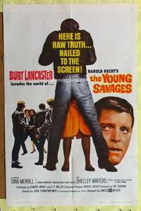 p881 YOUNG SAVAGES one-sheet movie poster '61 Burt Lancaster, Harold Hecht