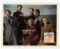 s043 LIFEBOAT #2 movie lobby card '44 Hitchcock, great cast portrait!