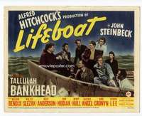 s042 LIFEBOAT title movie lobby card '44 Alfred Hitchcock, Tallulah Bankhead