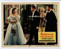 s010 REBECCA movie lobby card #1 R56 Fontaine in her wedding dress!