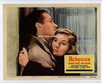 s004 REBECCA movie lobby card #3 R56 Olivier and Fontaine close up!