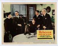 s009 REBECCA movie lobby card #7 R56 great portrait of top five cast!