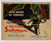 s027 SABOTEUR title movie lobby card '42 Alfred Hitchcock, Bob Cummings