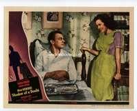 s037 SHADOW OF A DOUBT #3 movie lobby card '43 Wright & Cotten in bed!