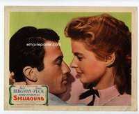 s051 SPELLBOUND #2 movie lobby card '45 great Peck & Bergman close up!