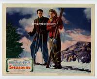 s052 SPELLBOUND #3 movie lobby card '45 Peck & Ingrid Bergman skiing!