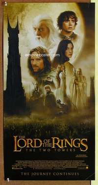 t029 LORD OF THE RINGS: THE 2 TOWERS Aust daybill movie poster '02 Wood