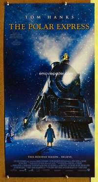 t030 POLAR EXPRESS Aust daybill movie poster '04 Tom Hanks, Zemeckis