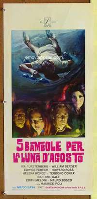 t045 5 DOLLS FOR AN AUGUST MOON Italian locandina movie poster '70