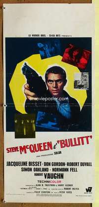 t055 BULLITT Italian locandina movie poster 1970 Steve McQueen classic!