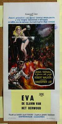 t060 EVE Italian locandina movie poster '68 Celeste Yarnell, jungle!