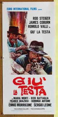 t062 FISTFUL OF DYNAMITE Italian locandina movie poster '72 Leone