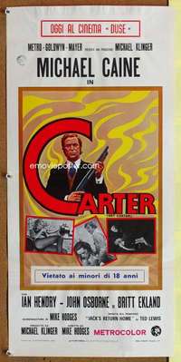 t064 GET CARTER Italian locandina movie poster '71 Michael Caine