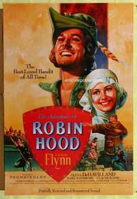 v287 ADVENTURES OF ROBIN HOOD one-sheet movie poster R89 Errol Flynn