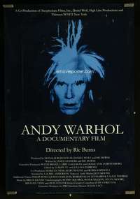 v298 ANDY WARHOL one-sheet movie poster '06 Ric Burns biography documentary!